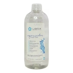 Agua micelar desmaquillante limpieza facial Libra Cosmética x 500 ml