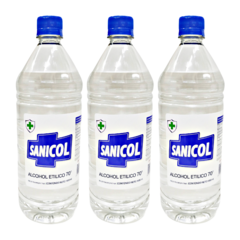 Alcohol etilico 70 vol (70-30) Sanicol KIT X 3 LITROS - comprar online