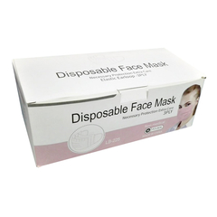 BARBIJOS TRICAPA ROSAS X 50 UNID - CON ELASTICO Y CLIP NASAL - comprar online