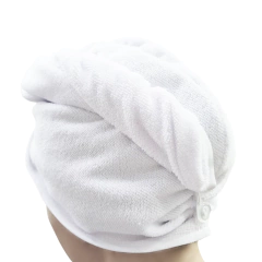 Cofia turbante capucha toalla microfibra blanca - MA152 - comprar online
