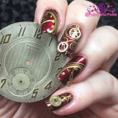 Deco repuesto de reloj - engranajes plateados y dorados en pote - tienda online