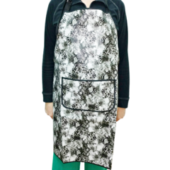 Delantal cuerina estampada impermeable con tiras D532VI - comprar online