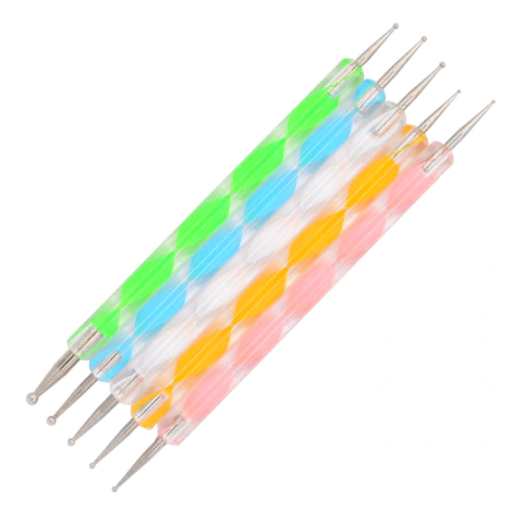 Dotting x 5 plastico punzon con doble punta metalica Kit