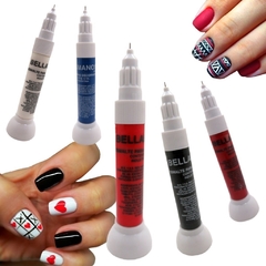 Imagen de Esmalte Bellas Manos azul 04 con aguja y liner