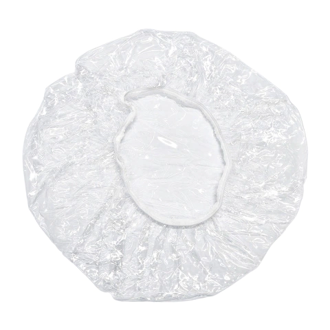 Gorro de ducha o baño de crema plástico transparente 502