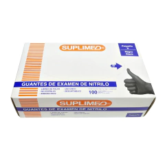 GUANTES NITRILO NEGRO X 100 UNID