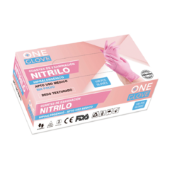 Imagen de GUANTES NITRILO ROSA X 100 UNID