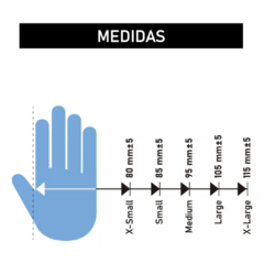 Guantes latex descartables caja x 10 unid Trux (Talle S - M - L) en internet