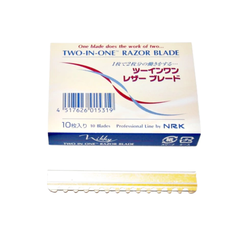 Hojas filos NIKKY two in one x 10 unid para navajin doble uso