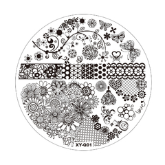 PLACA PLASTICA DE STAMPING REDONDA GRANDE - Distribuidora Melange
