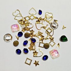 DECO POTE MIX STRASS y FORMITAS METALICAS x 1 unid - Distribuidora Melange