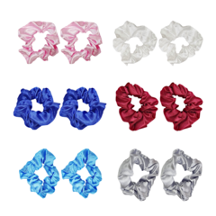 Kit 12 Scrunchies raso colitas de pelo antifrizz MA167 (6 Paq x par) en internet