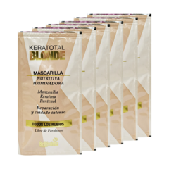 Kit 6 Sobres Mascarilla Mascara Keratotal Blonde Bellissima