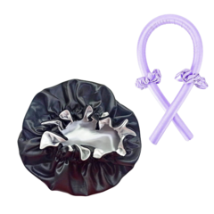 KIT GORRO RASO + BANDA RIZADORA + 2 SCRUNCHIES - comprar online