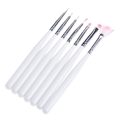 Kit pinceles para uñas x 7 unid
