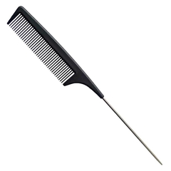 PEINE DE CARBONO NEGRO C/COLITA METAL 0912 - comprar online