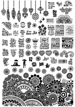 Placa plástica de stamping RECTANGULAR grande