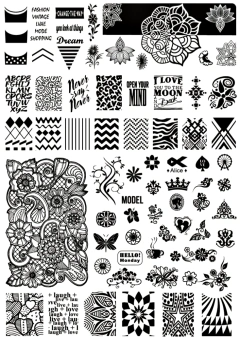 Placa plástica de stamping RECTANGULAR grande - comprar online