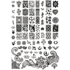 Placa plástica de stamping RECTANGULAR grande - Distribuidora Melange