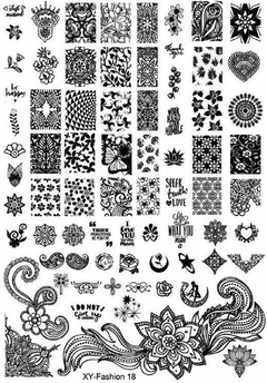 Placa plástica de stamping RECTANGULAR grande