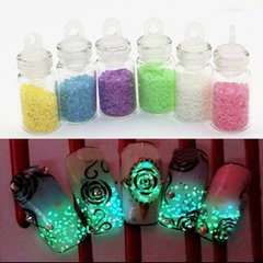 Deco pote o botellita ARENA NEON BRILLO en la oscuridad - x 1 unid