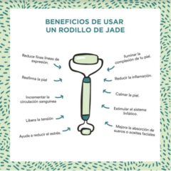 RODILLO MASAJEADOR FACIAL DE JADE DOBLE DUGA D540 - comprar online