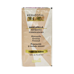 Kit 12 Sobres Mascarilla Mascara Keratotal Blonde Bellissima - comprar online