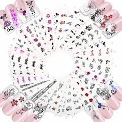 Stickers autoadhesivos de uñas en blister x 1 unid