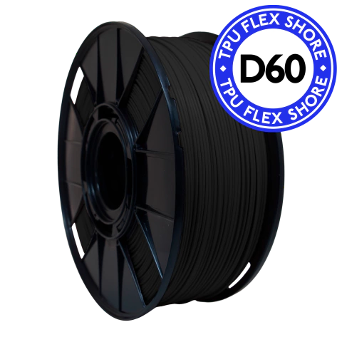 Filamento TPU Flexível Preto Shore D60