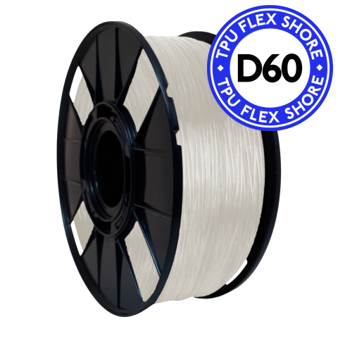 Filamento TPU Flexível Natural Shore D60