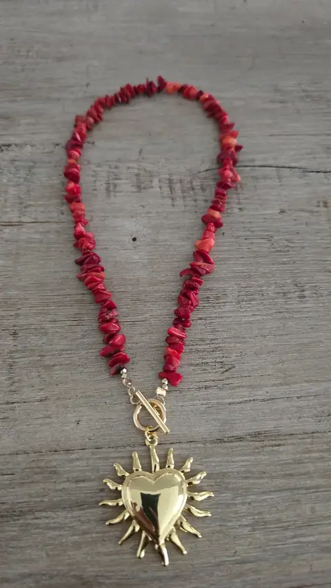 Collar Coral Heart