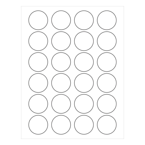 Etiquetas circulares de 4cm 25 hojas carta - 24 etiquetas x hoja - 600 Etiquetas