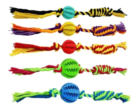 Soga Con Pelota De Caucho Natural Ø 5 X 10 X 40 Cm