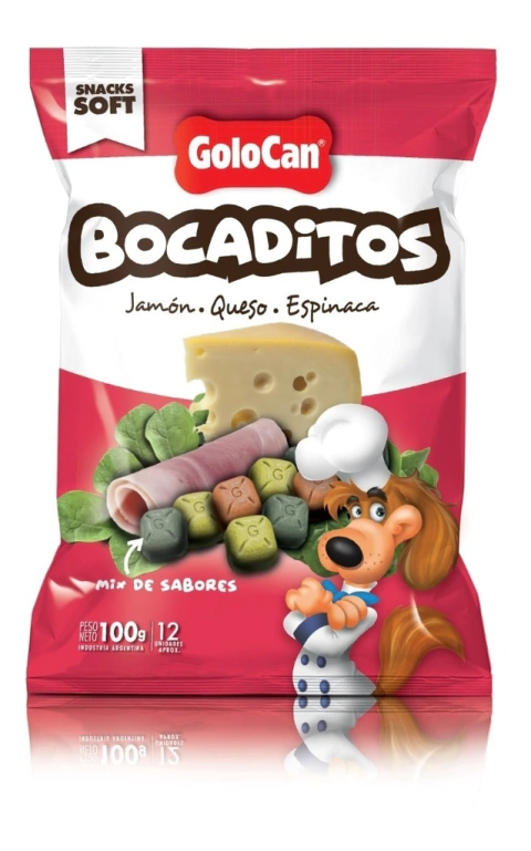 Bocaditos Golocan Jamon Queso Y Espinaca X 100 Gr