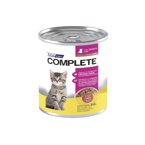 Complete trocitos de carne en salsa para gatitos x 340 grs - comprar online