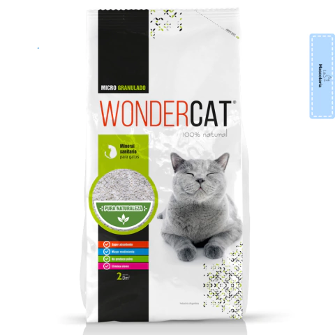 Arena sanitaria microgranulado Wondercat x 2dm3 - La Mascotería
