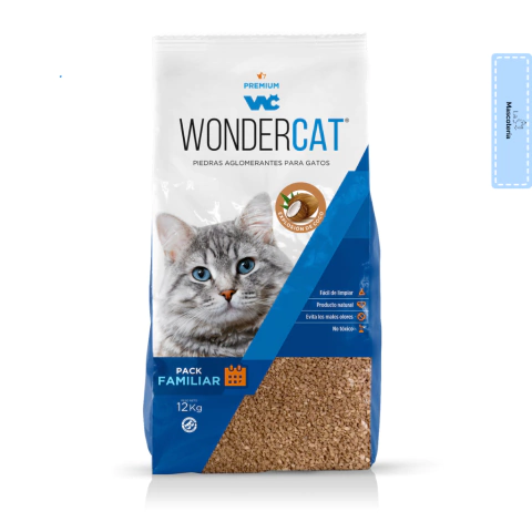 Piedras aglomerantes Wondercat para gatos pack familiar 12 kg - comprar online