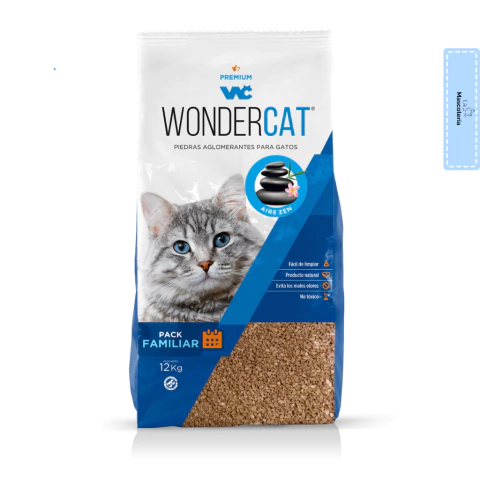 Piedras aglomerantes Wondercat para gatos pack familiar 12 kg - La Mascotería