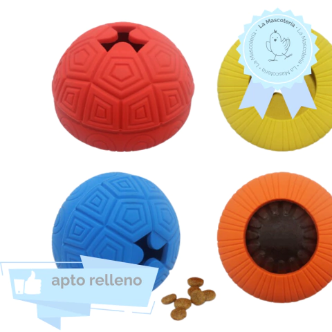 Pelota Tortuga Para Snacks 6cm Caucho Natural