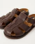 Trendy Chocolate-colored leather clogs