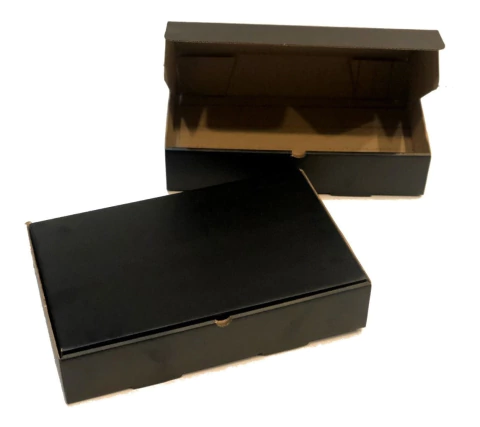 CAJA 19X25X6 CARTON MICROCORRUGADO COLOR NEGRO X 50 UNIDADES - comprar online