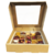 CAJA 28 x 28 x 7 CON VISOR!! CARTON MICROCORRUGADO PREMIUM KRAFT X 100 UNIDADES - comprar online