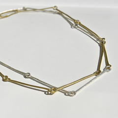 Collar Link varios usos - Plata y bronce