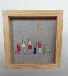 Cuadros familias bordadas - tienda online