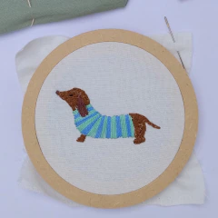 Kit principiantes. Perro salchicha + Video tutorial (QR) - Tienda Rosaura