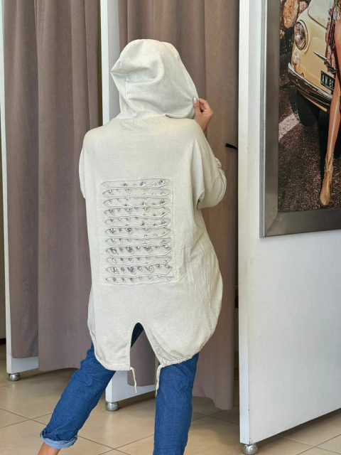 Campera de algodón con detalle en la espalda - comprar online