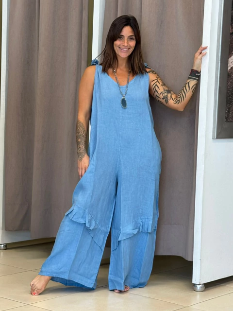 Mono de lino Italiano con volado - comprar online