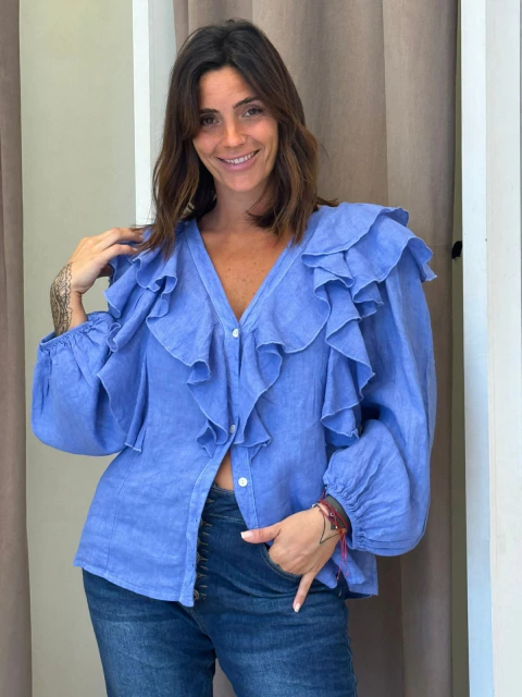 Camisa con jabot - comprar online