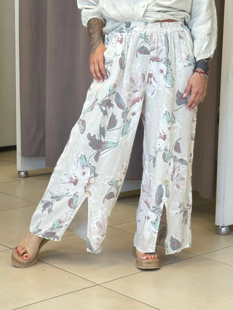 Palazo de lino Italiano estampado - comprar online