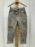 Babucha de gabardina con brillo y animal print